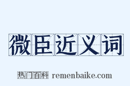 微臣近义词是什么意思的图片